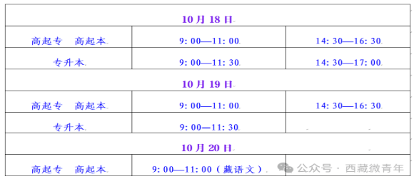 10月18日！2025年西藏成人高考開考