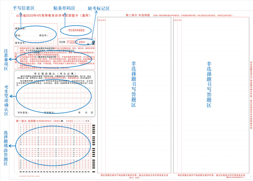山西招生考試網(wǎng)：高等教育自學(xué)考試考生答題注意事項(xiàng)