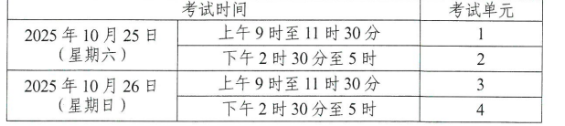 2025年10月湖南省自考考試安排